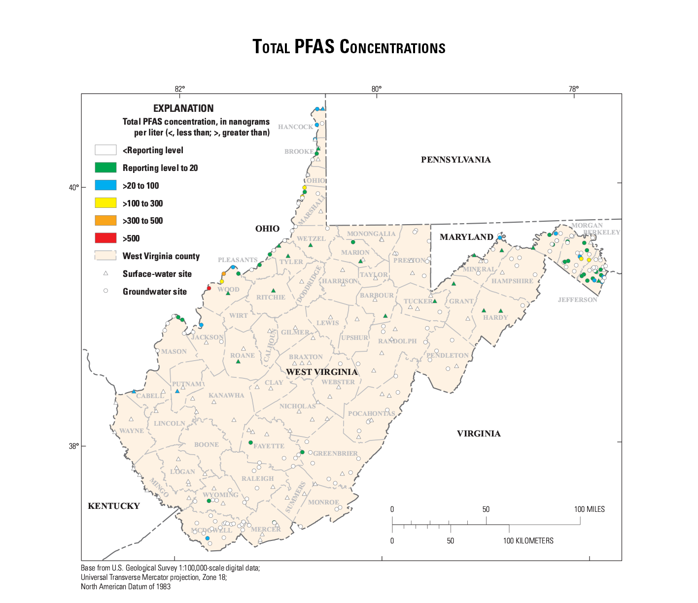 PFAS in West Virginia's Groundwater and Surface Water U.S. Geological